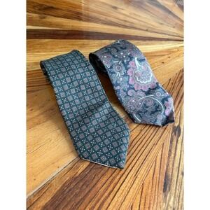 Oscar de la Renta Neck Ties Menswear Paisley Silk Business